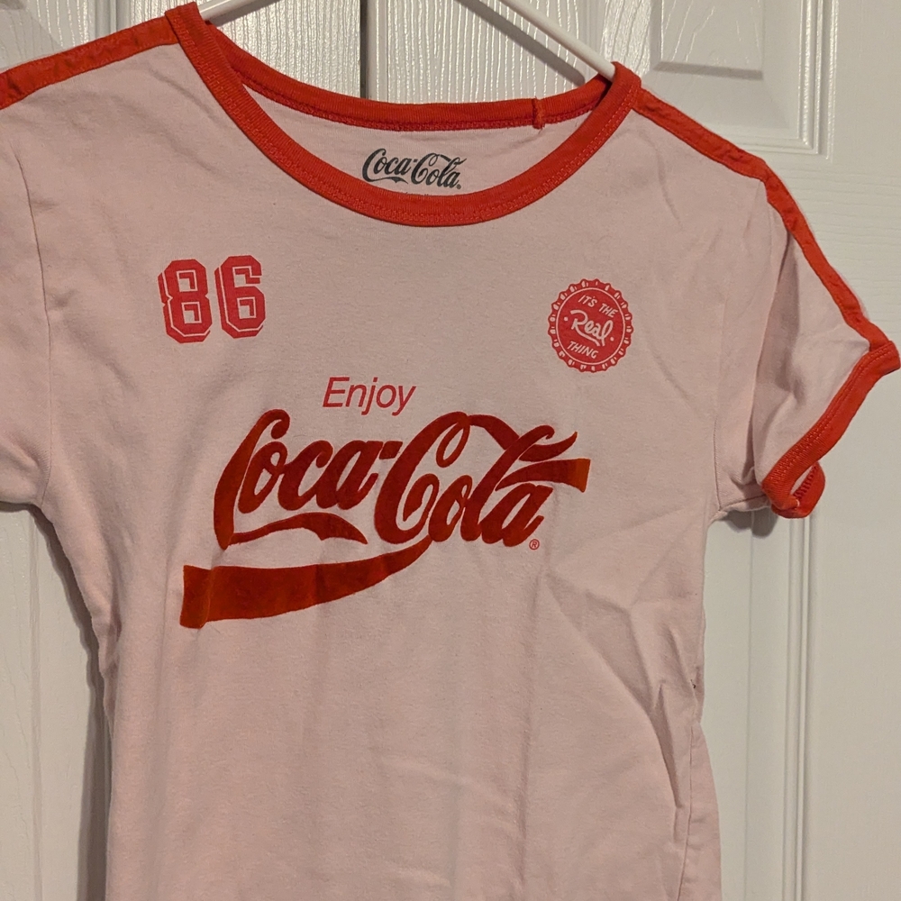 Coca Cola Kids Light Pink and Red Tee